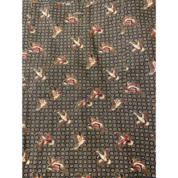 Bugle Boy Company Mens Size XL‎ Vintage Button Down Shirt Flying Bird Duck Print - Picture 5 of 7
